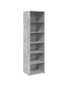 Credenza Grigio Cemento 50x41x185 in Legno Multistrato 2