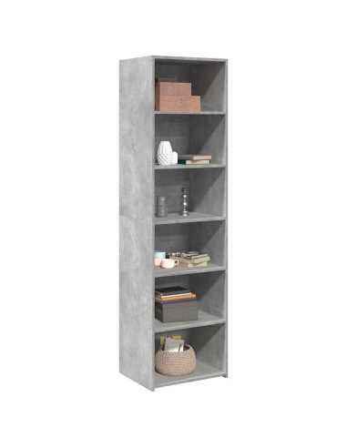 Credenza Grigio Cemento 50x41x185 in Legno Multistrato