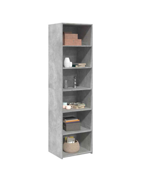 Credenza Grigio Cemento 50x41x185 in Legno Multistrato