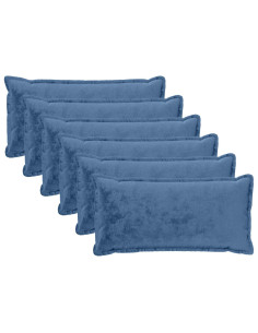 Cuscino da Lanciare 6 pz HOUTEN Azzurro 40 x 80 cm Flanella