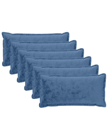 Cuscino da Lanciare 6 pz HOUTEN Azzurro 40 x 70 cm Flanella