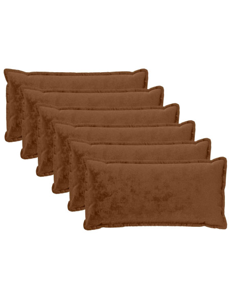 Cuscino da Lanciare 6 pz HOUTEN Marrone Chiaro 40 x 80 cm