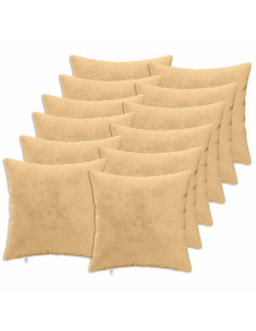 Cuscino da Lanciare 12 pz HEERLEN Tortora 40 x 40 cm Flanella 2