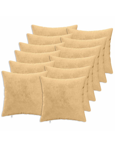 Cuscino da Lanciare 12 pz HEERLEN Tortora 40 x 40 cm Flanella