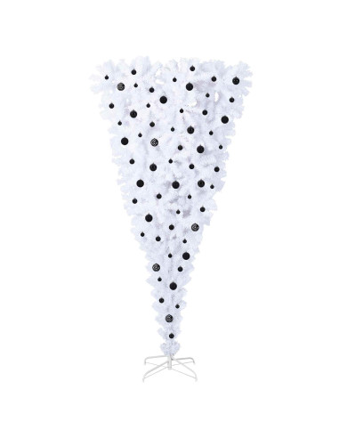 Albero di Natale artificiale Bianco 240 cm PVC e Acciaio