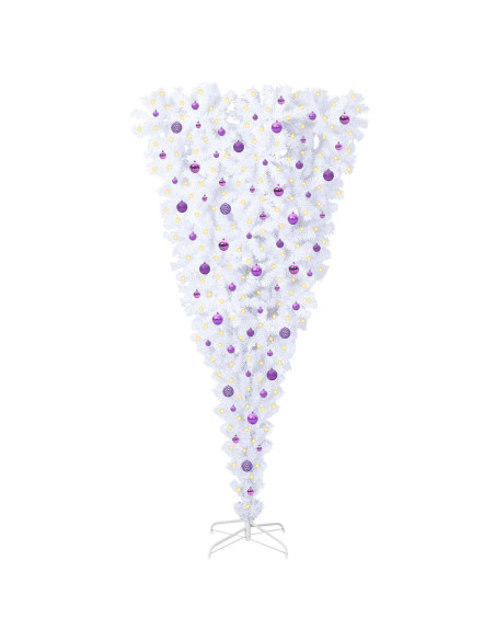 Albero di Natale artificiale Bianco 240 cm PVC e Acciaio