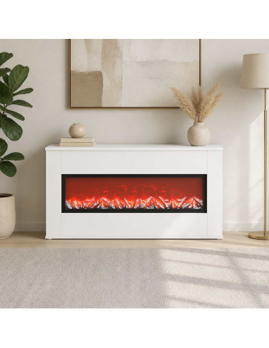 Caminetto elettrico Bianco 114 x 18 x 58,5 cm