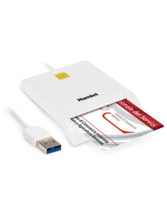 HAMLET - LETTORE DI SMART CARD USB CONTACTLESS NFC-Nero