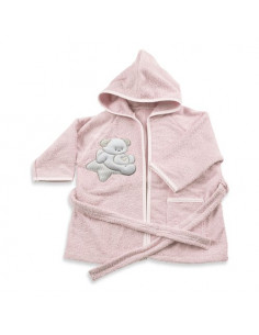 Accappatoio Italbaby 50 4000 371 SWEET Con cappuccio Rosa Rosa