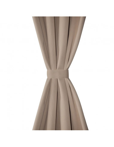 2 Pz Tende Oscuranti con Occhielli in Metallo 135x175 cm Crema