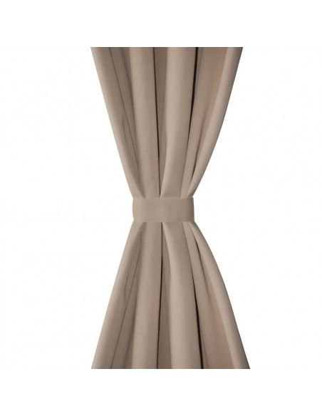 2 Pz Tende Oscuranti con Occhielli in Metallo 135x175 cm Crema