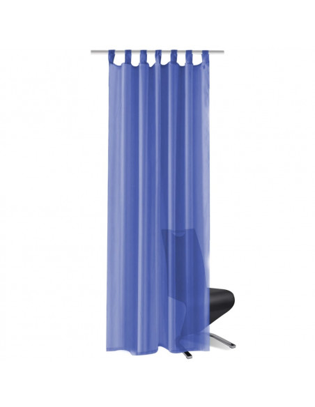 2 Pz Tende in Voile 140x245 cm Blu Reale