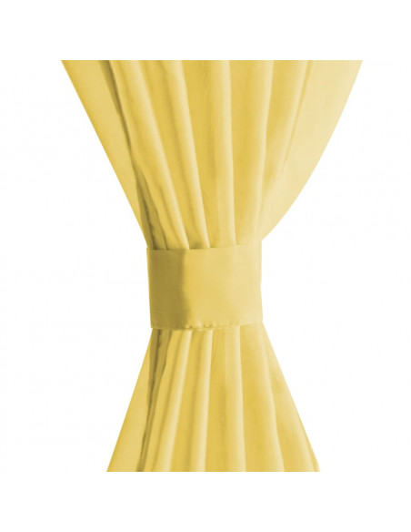 2 Pz Tende in Voile 140x175 cm Giallo
