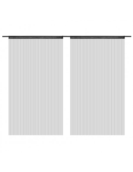 2 Pz Tende a Fili 100x250 cm Nere