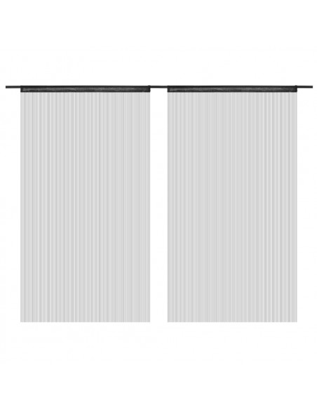 2 Pz Tende a Fili 140x250 cm Nere