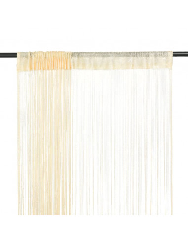 2 Pz Tende a Fili 140x250 cm Crema