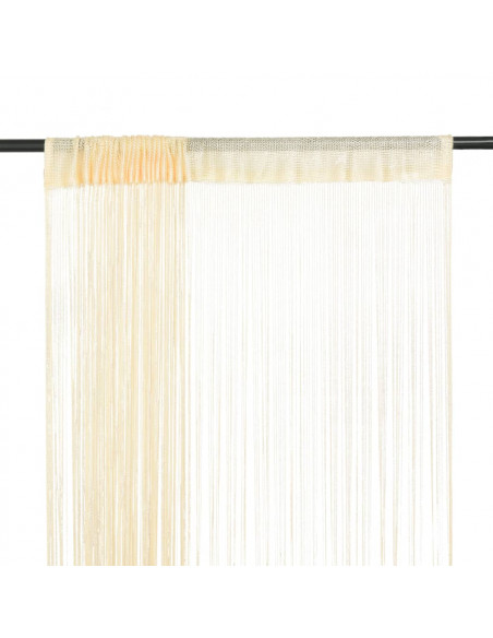 2 Pz Tende a Fili 140x250 cm Crema