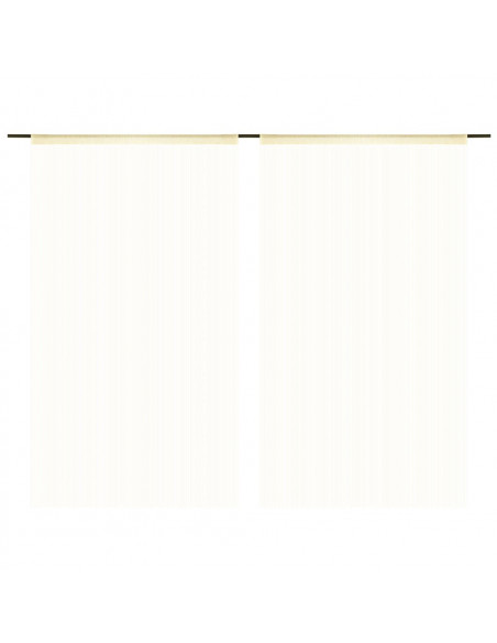 2 Pz Tende a Fili 140x250 cm Crema