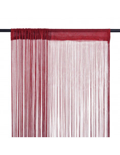 2 Pz Tende a Fili 100x250 cm Rosso Borgogna
