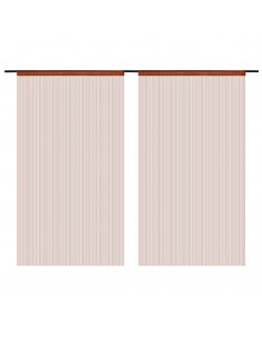 2 Pz Tende a Fili 140x250 cm Marroni 2