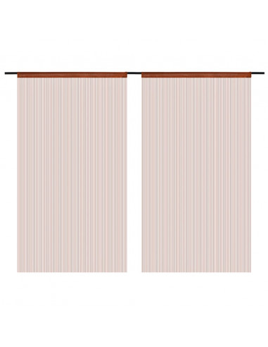 2 Pz Tende a Fili 140x250 cm Marroni
