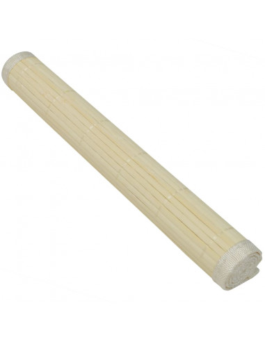 6 Tovagliette di Bamboo 30 x 45 cm Naturale
