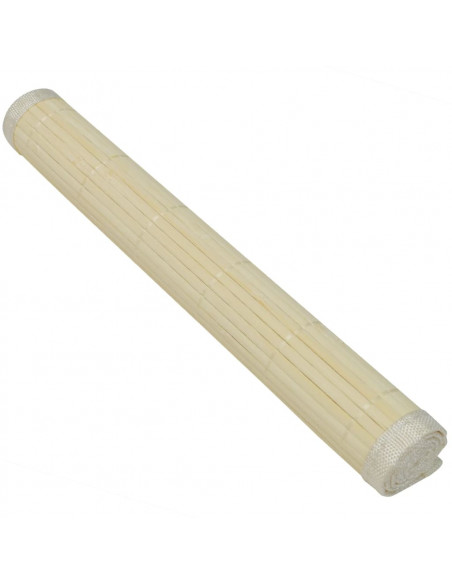6 Tovagliette di Bamboo 30 x 45 cm Naturale