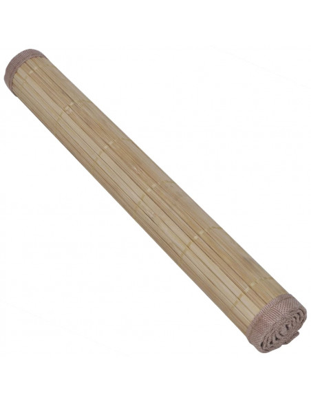 6 Tovagliette di Bamboo 30 x 45 cm Marrone
