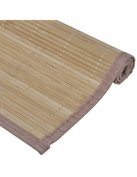 6 Tovagliette di Bamboo 30 x 45 cm Marrone