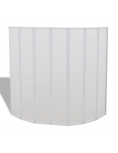 7 Pannelli pieghevoli con porta-asciugamano 140 x 168 cm doccia bagno