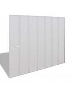 7 Pannelli pieghevoli con porta-asciugamano 140 x 168 cm doccia bagno 2