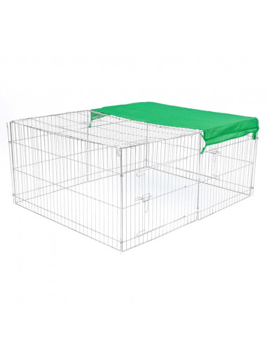 @Pet Recinto per Animali da Esterno Castle 144x112x60 cm in Metallo