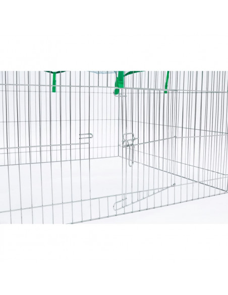 @Pet Recinto per Animali da Esterno Complete 116x116x65 cm in Metallo