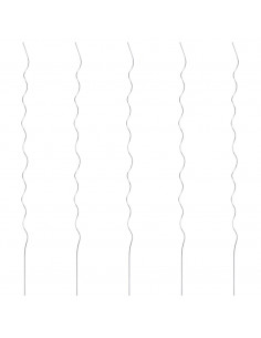 5 pz Supporti a Spirale per Piante 170 cm in Acciaio Zincato