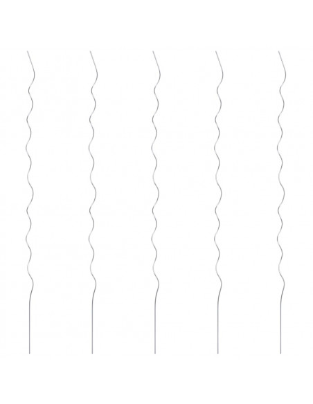 5 pz Supporti a Spirale per Piante 170 cm in Acciaio Zincato