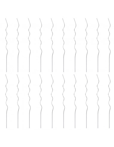 20 pz Supporti a Spirale per Piante 110 cm in Acciaio Zincato