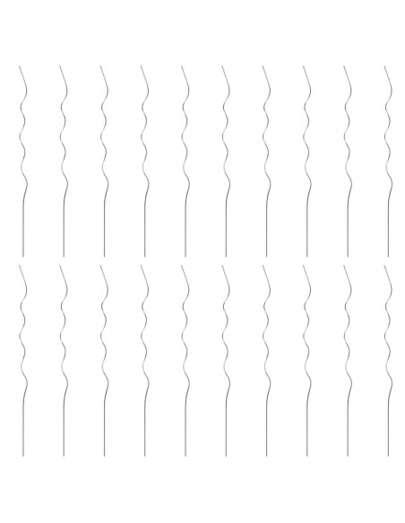 20 pz Supporti a Spirale per Piante 110 cm in Acciaio Zincato