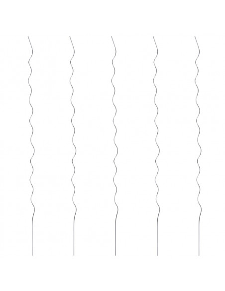 5 pz Supporti a Spirale per Piante 110 cm in Acciaio Zincato