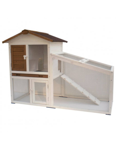 @Pet Conigliera Tommy Bianca e Marrone 140x65x100 cm 20072