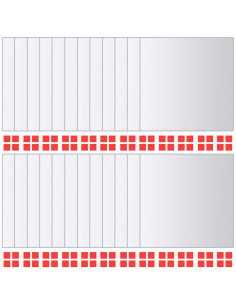 24 Pz Piastrelle a Specchio Quadrate in Vetro