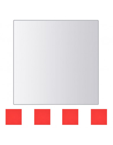 24 Pz Piastrelle a Specchio Quadrate in Vetro