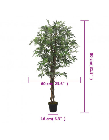 Acero Artificiale 224 Foglie 80 cm Verde