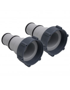 Adattatori per Tubi per Piscina 2 pz in Plastica