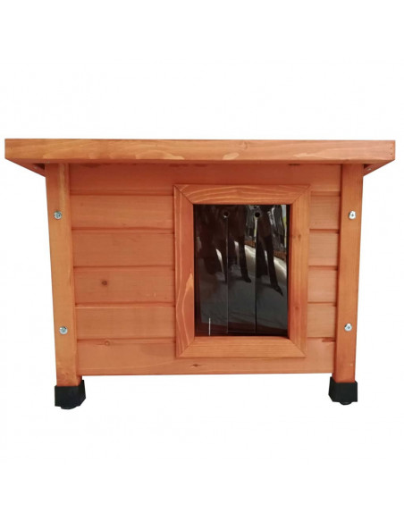 @Pet Cuccia per Gatti da Esterno 57x45x43 cm in Legno Marrone