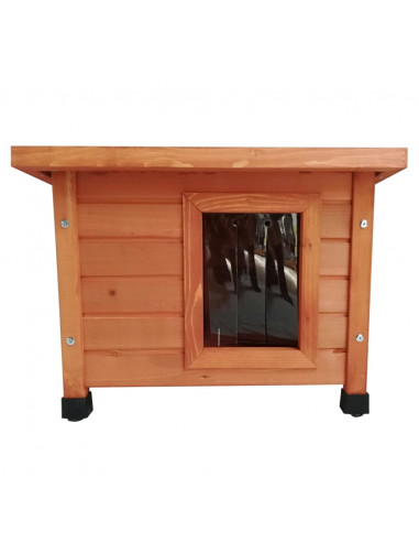 @Pet Casetta per Gatti da Esterno XL 68,5x54x51,5 cm Legno Marrone