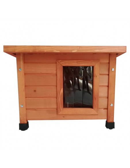 @Pet Casetta per Gatti da Esterno XL 68,5x54x51,5 cm Legno Marrone