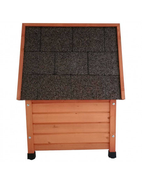 @Pet Casetta per Gatti da Esterno XL 68,5x54x51,5 cm Legno Marrone