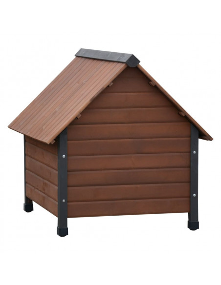 @Pet Cuccia per Cani Ingresso in Plastica Rustique Marrone 76x76x72 cm