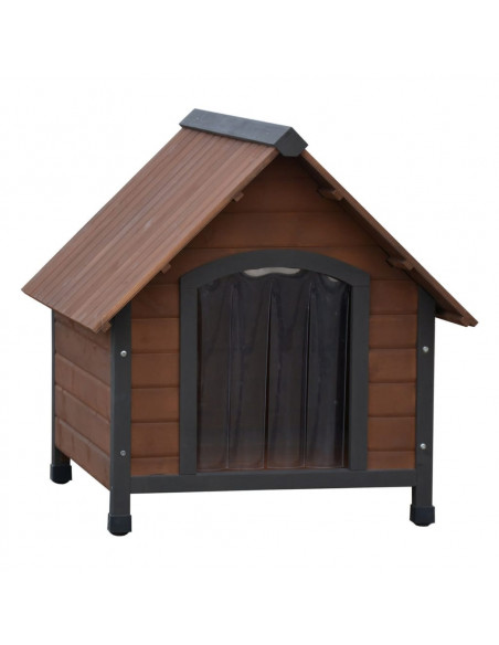 @Pet Cuccia per Cani Ingresso in Plastica Rustique Marrone 102x82x87cm