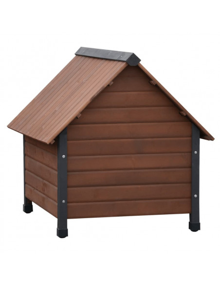 @Pet Cuccia per Cani Ingresso in Plastica Rustique Marrone 102x82x87cm